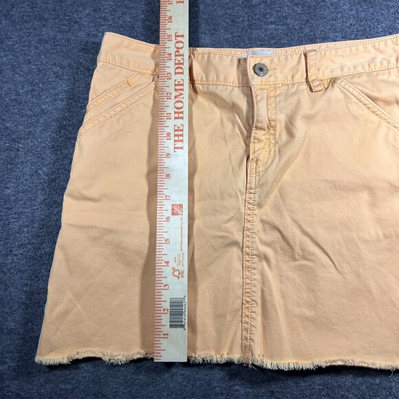 Vintage GAP Jeans Orange Cream Denim Mini Skirt – Size 6 - Picture 6 of 15